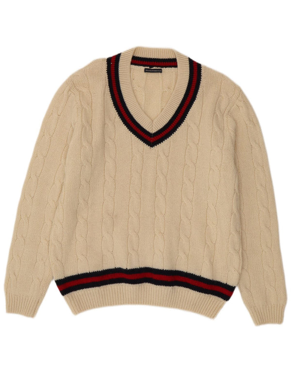 Ženski džemper s V-izrezom Brandy Melville UK 18 XL na bijele pruge