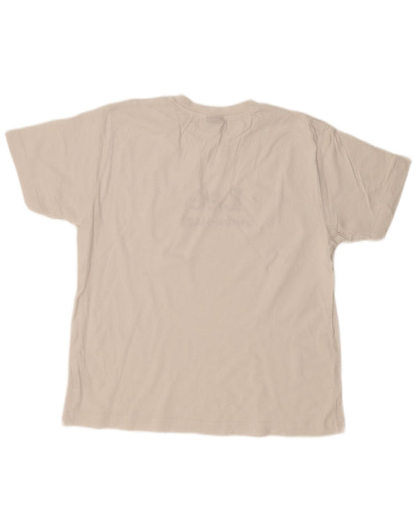 LEE Womens Graphic T-Shirt Top UK 16 Large White Cotton