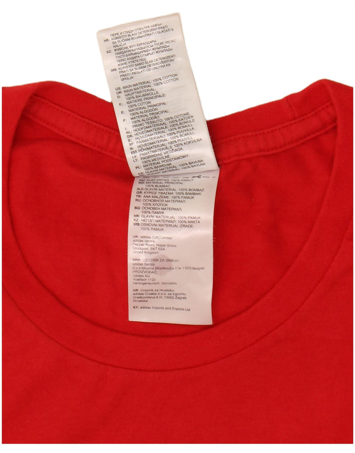 Adidas muška grafička majica srednje crvene boje