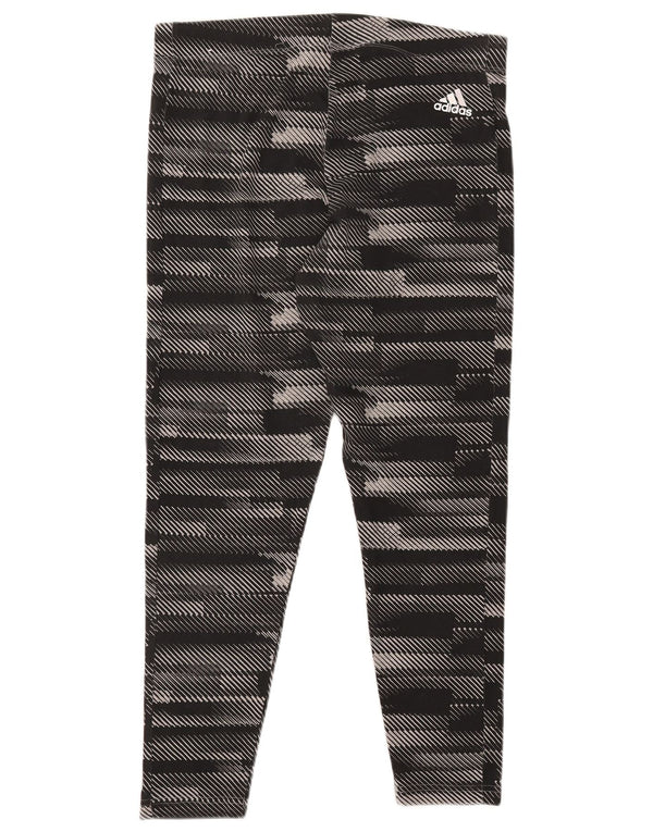 ADIDAS ženske grafičke tajice UK 16/18 velike pamučne crne pruge