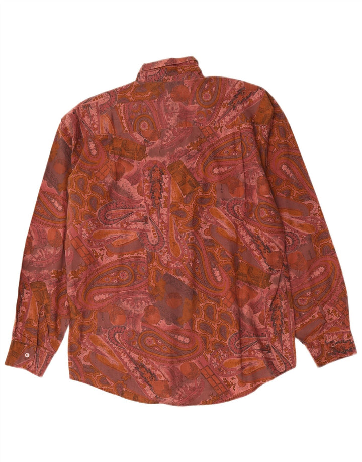 Vintage muška košulja Veliki ružičasti paisley