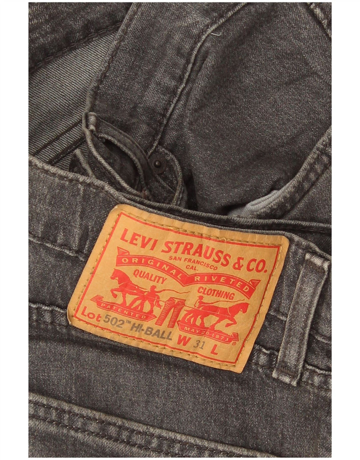 Levi's muške 502 sužene traperice W31 L29 sivi pamuk