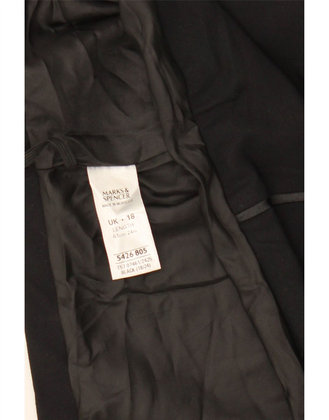 Marks & Spencer ženska suknja A-kroja UK 18 XL W40 crni poliester