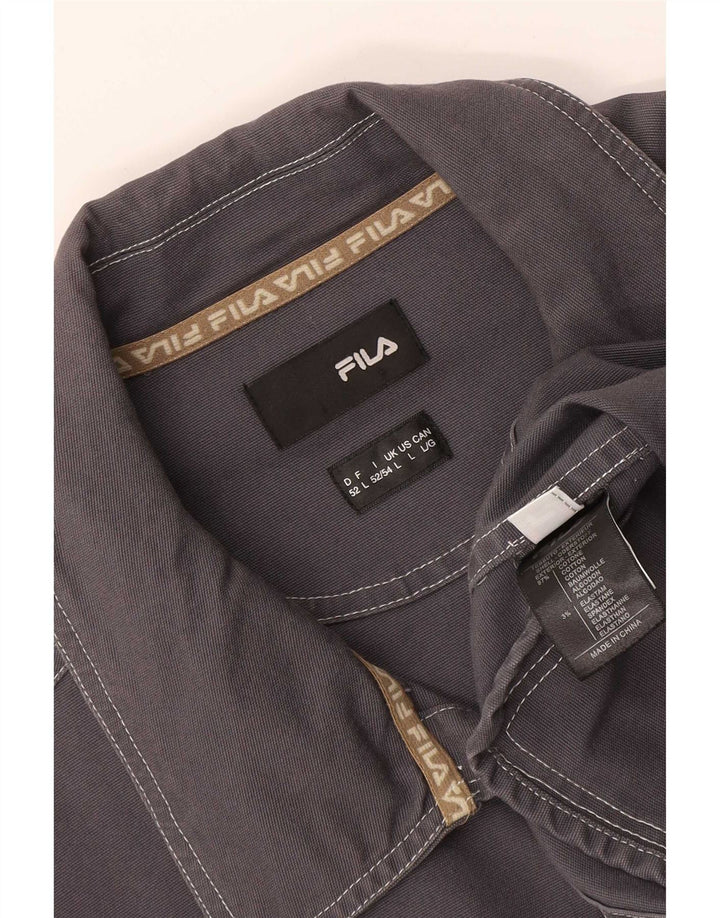Fila muška pomoćna jakna UK 40 veliki sivi pamuk