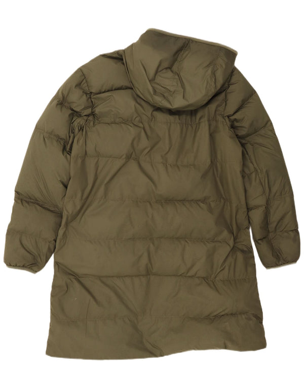 Nike Mens Hooded Padded Coat UK 40 Large Khaki Polyester