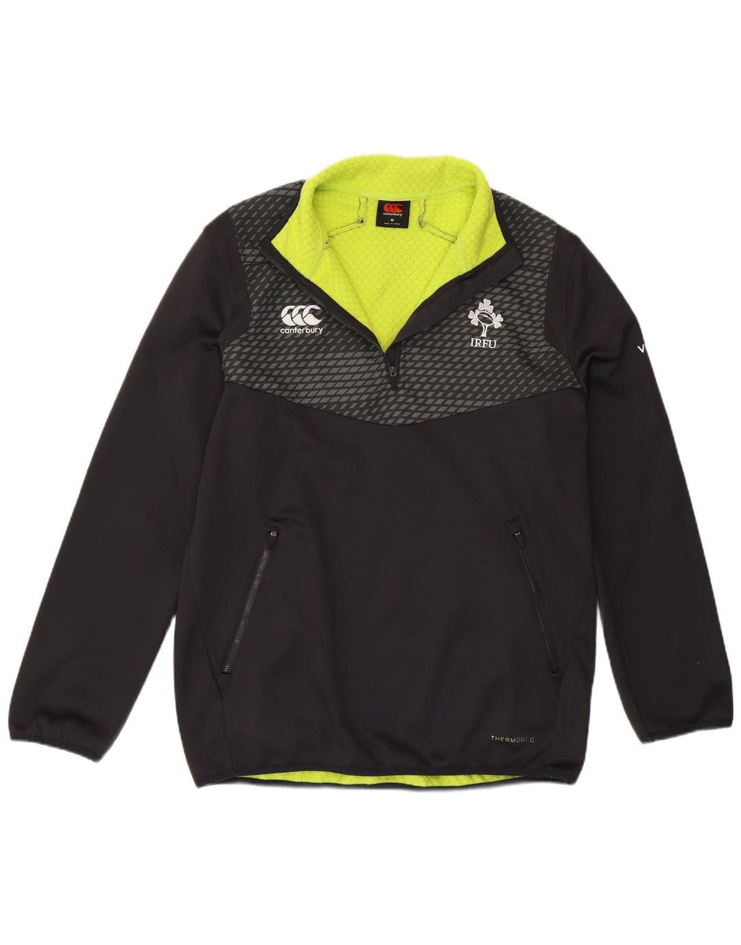 Canterbury muška pulover trenirka IRFU s patentnim izrezom Srednji crni poliester