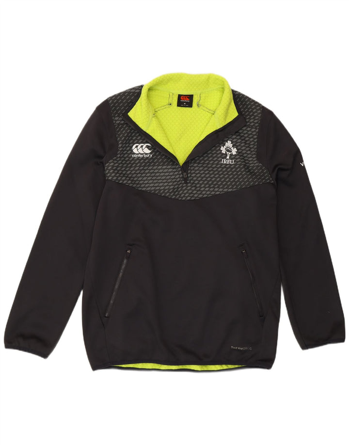 Canterbury muška pulover trenirka IRFU s patentnim izrezom Srednji crni poliester