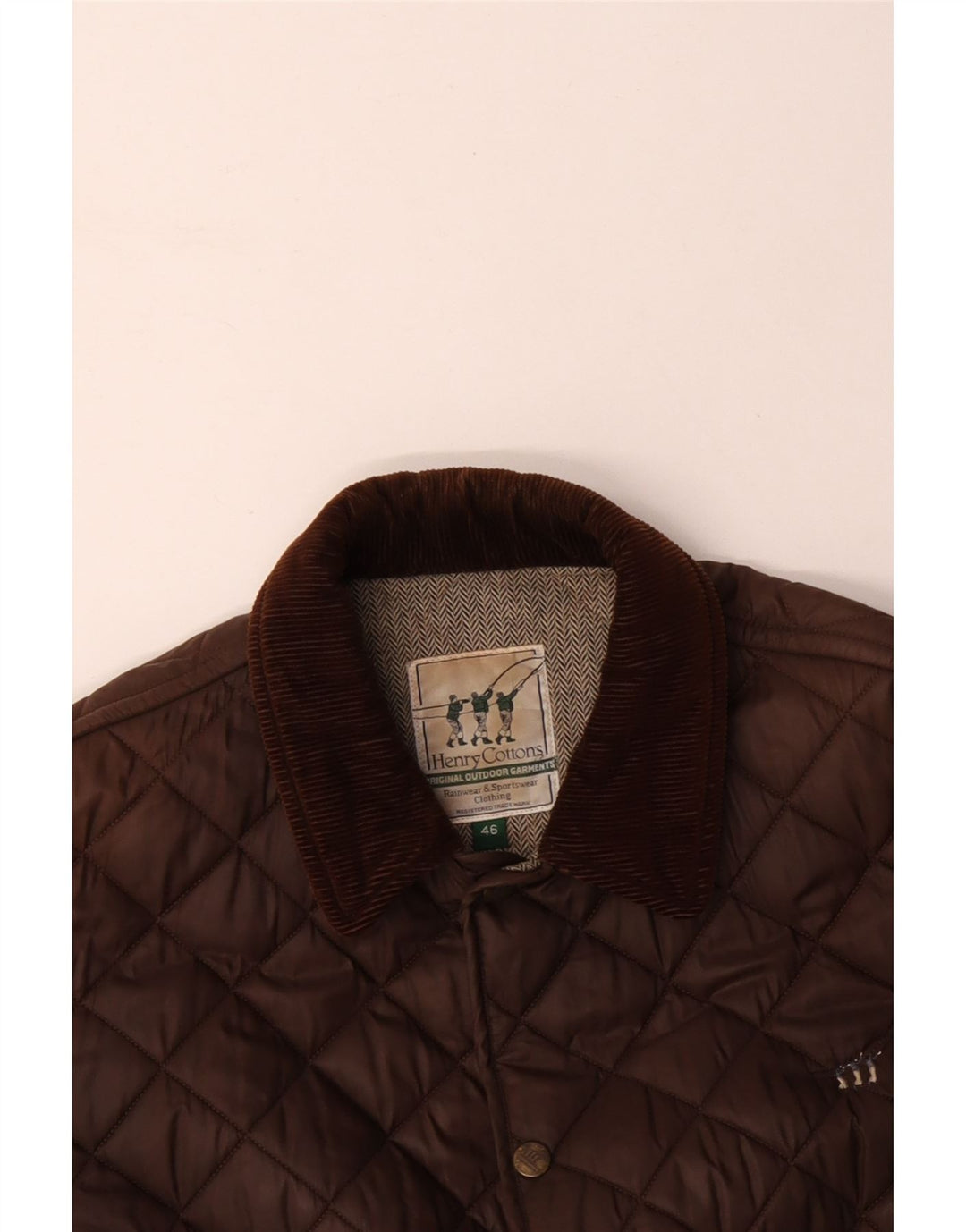 HENRY COTTONS Muška prošivena jakna UK 46 3XL smeđi najlon
