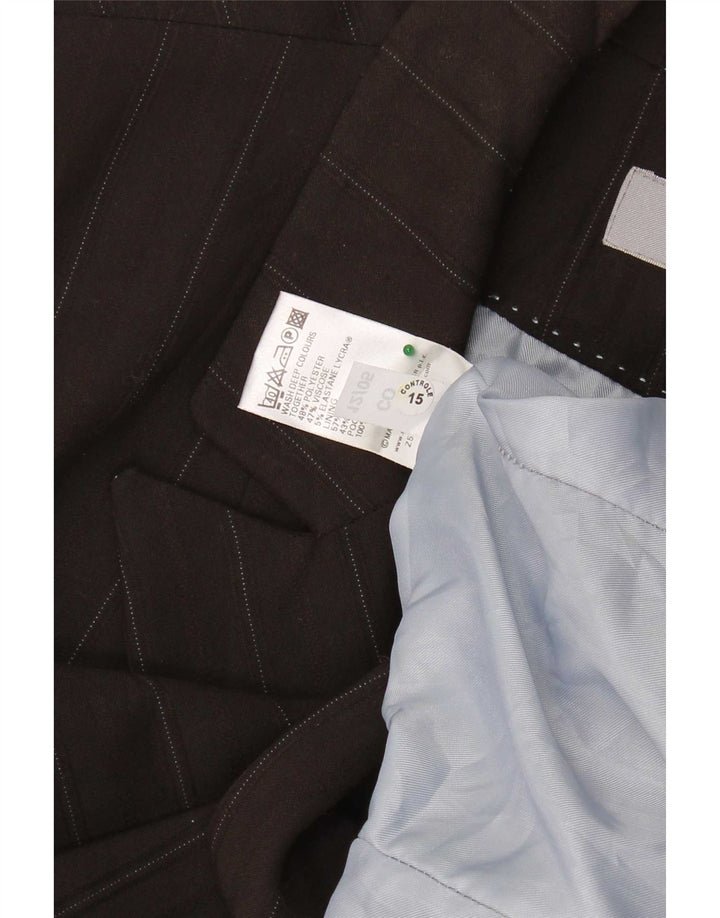 Marks & Spencer ženski kaput UK 20 2XL smeđi poliester na pruge