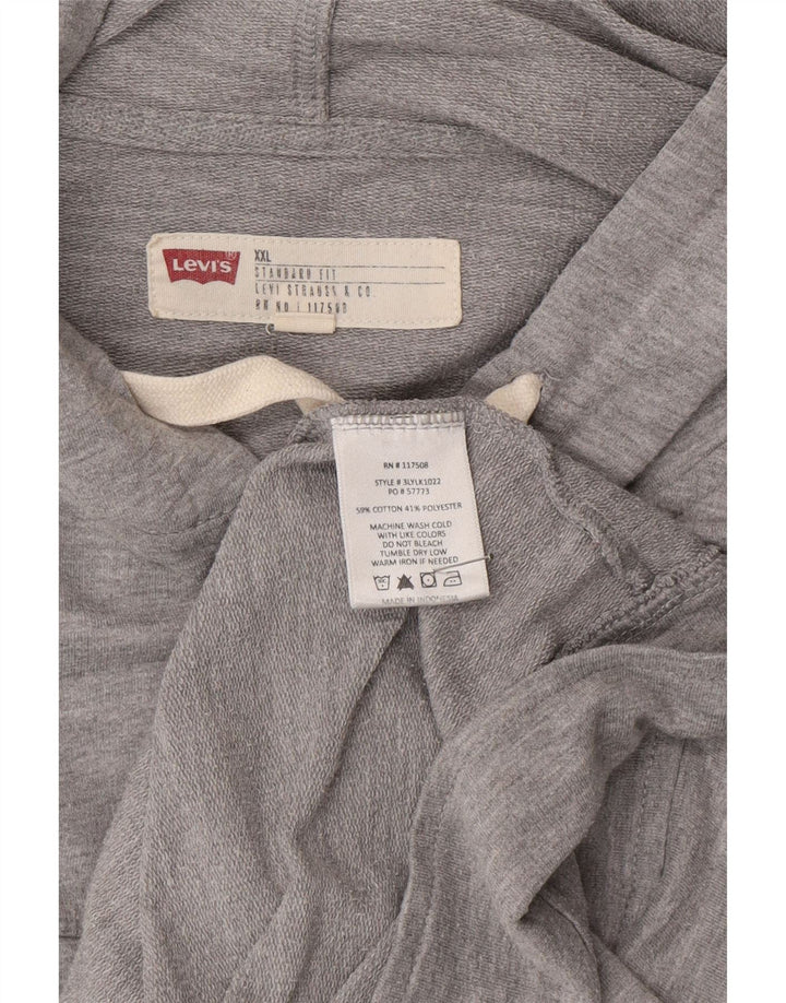 Levi's muška trenirka s kapuljačom, gornja jakna 2XL, sivi pamuk