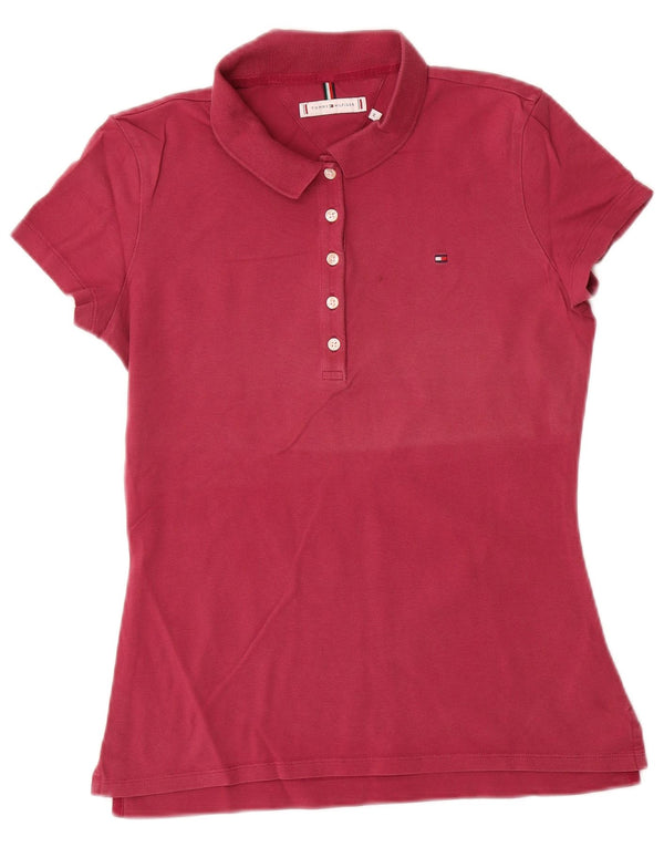 Tommy Hilfiger ženska polo majica UK 12 Srednje crvena pamuk