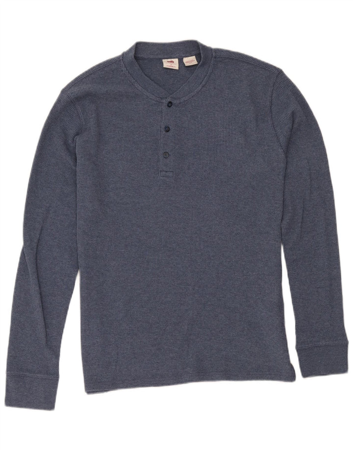 Levi's muška majica standardnog kroja s dugim rukavima srednje tamnoplave boje pamuka
