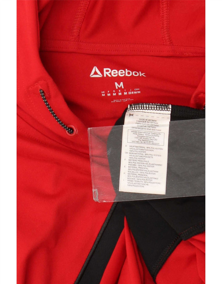 Reebok muška majica s kapuljačom s kapuljačom, srednji crveni poliester