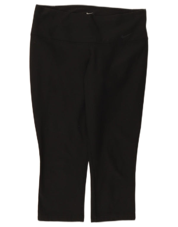 Nike ženske Dri Fit Capri tajice UK 8 male crne poliesterske