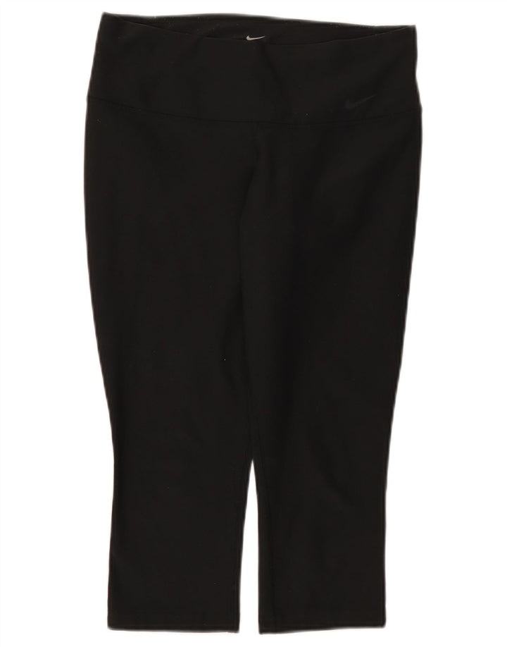 Nike ženske Dri Fit Capri tajice UK 8 male crne poliesterske