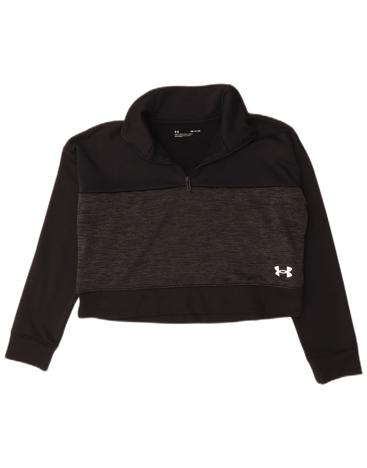 Under Armour Ženska prekomjerna majica s kratkim rukavima UK 10 Mala crna