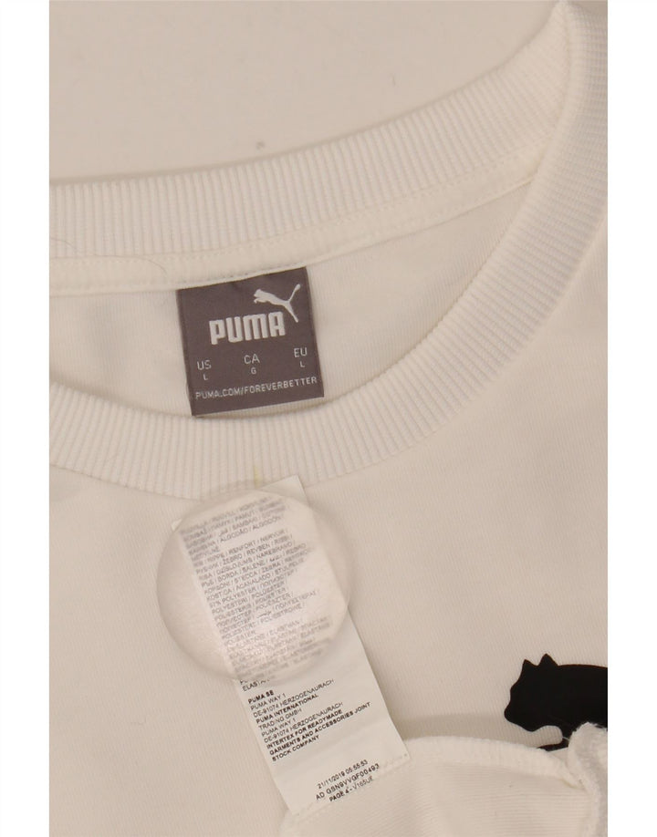 Puma muška majica s grafičkim motivima, veliki bijeli poliester