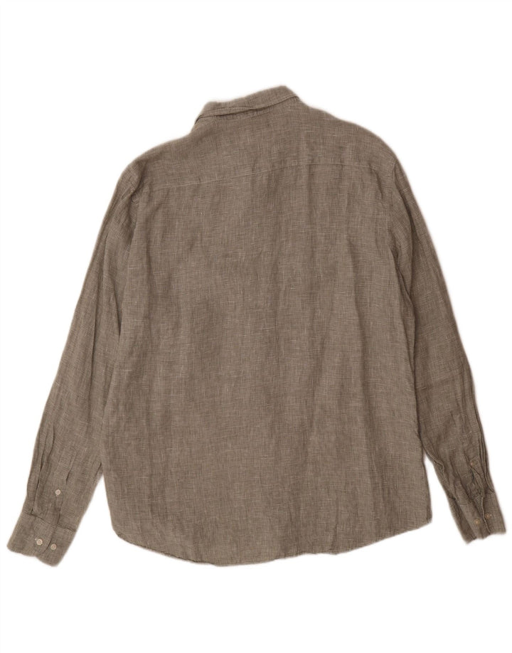 Massimo Dutti muška košulja XL Green Houndstooth lan