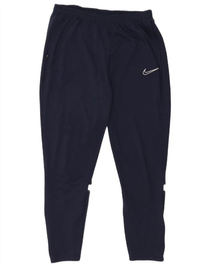 Nike muške Dri Fit hlače za trenirku, velike tamnoplave poliesterske hlače