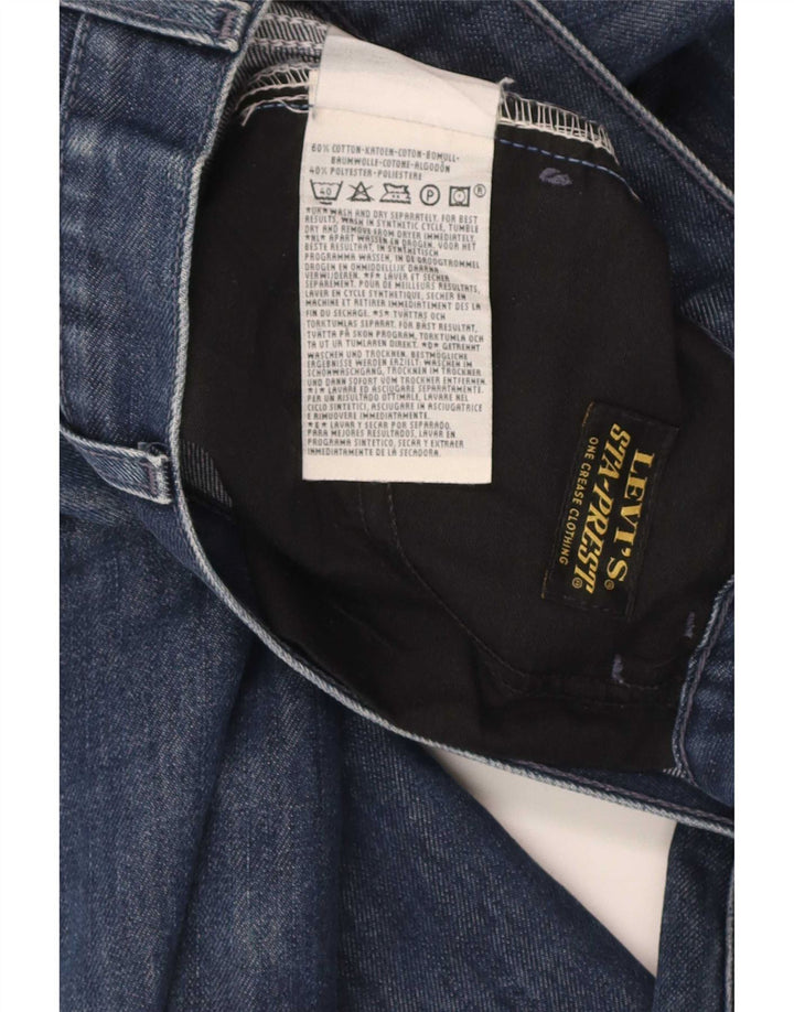Levi's muške ravne traperice s oštećenjem W33 L34 plavi pamuk