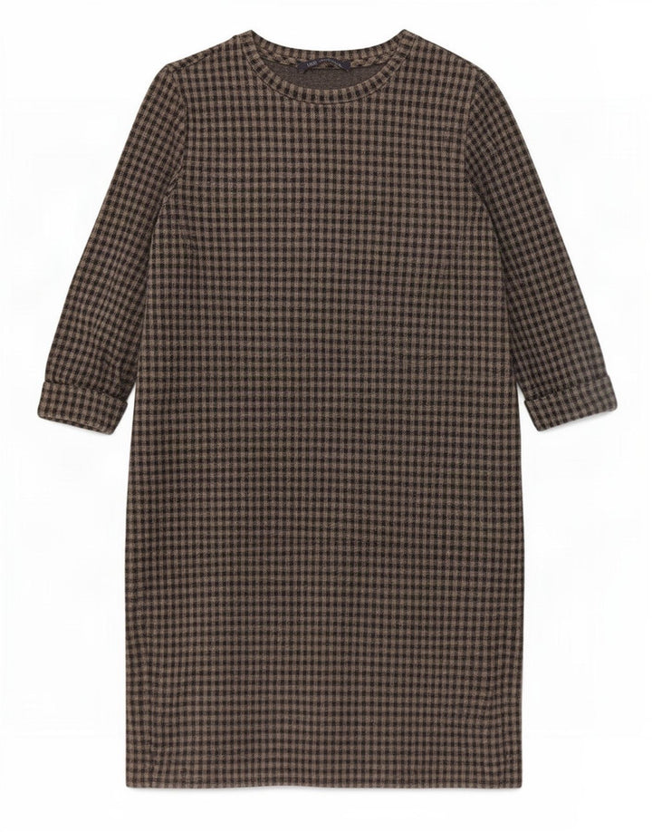 Marks & Spencer ženska duga haljina s 3/4 rukavima UK 10 Mala siva gingham