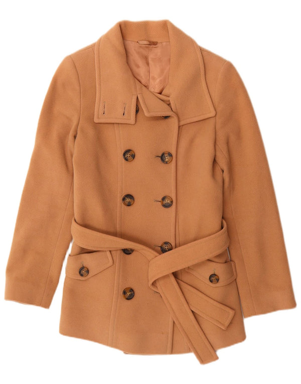 HOBBS Ženski graškasti kaput UK 8 Mali bež vuneni