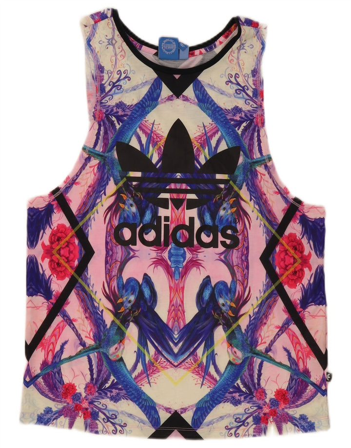 Adidas ženski grafički prsluk UK 8 Mali raznobojni poliester