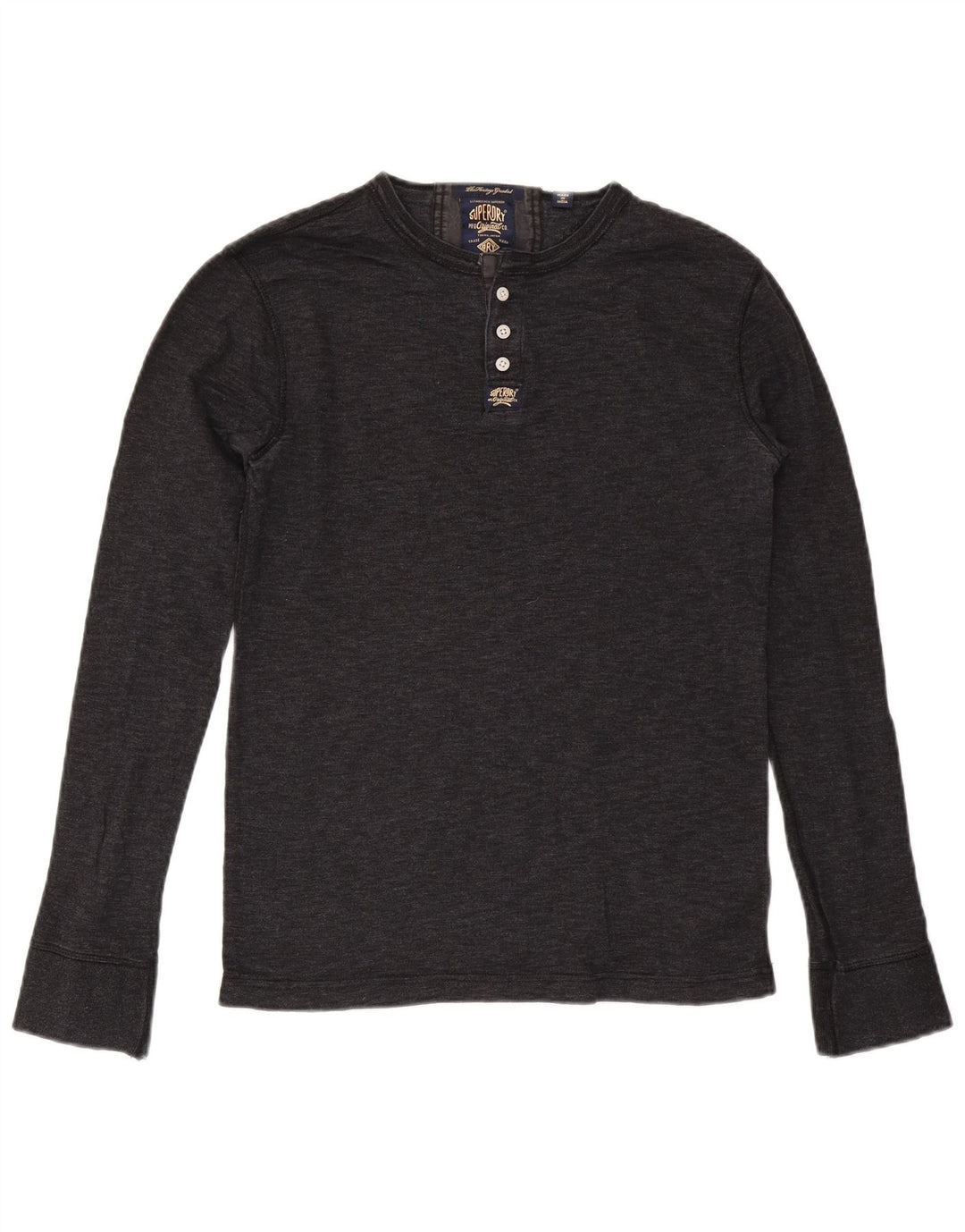 SUPERDRY muška majica dugih rukava, srednje sivi pamuk