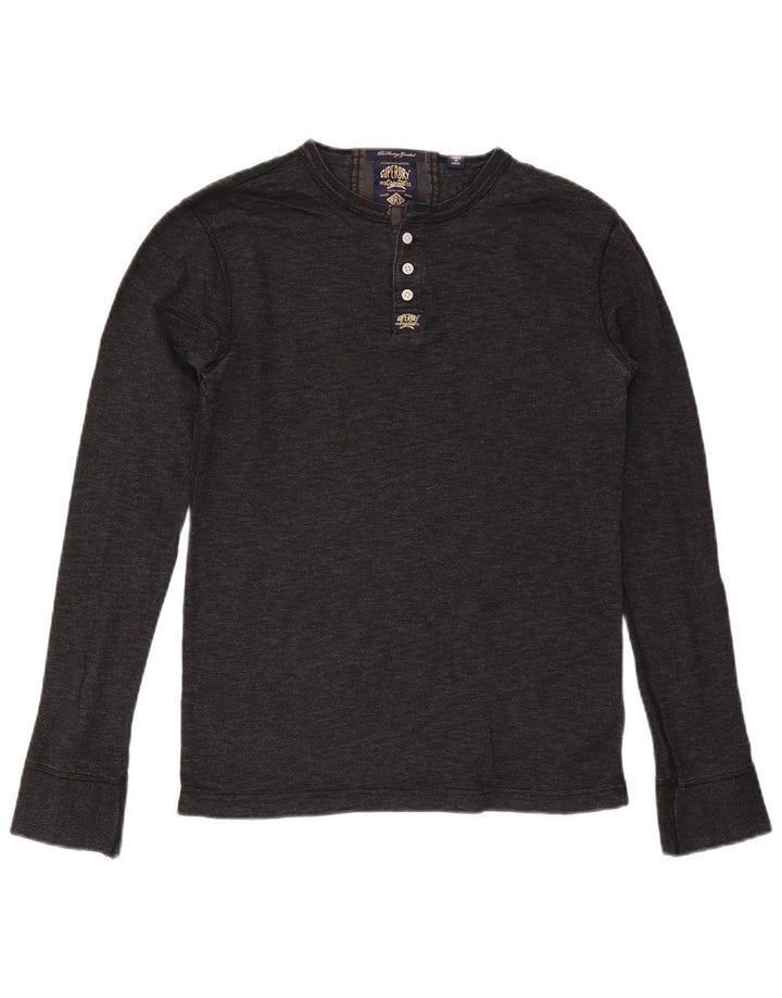 SUPERDRY muška majica dugih rukava, srednje sivi pamuk