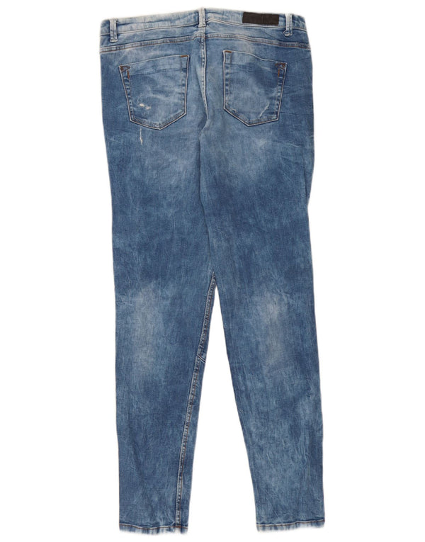 Zara ženske uske traperice Trafaluc Acid Wash EU 42 Large W32 L30 Plave