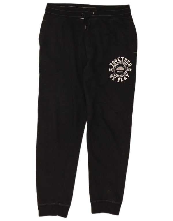 Ellesse Ženske grafičke trenirke Hlače Joggers UK 20 2XL Crni pamuk
