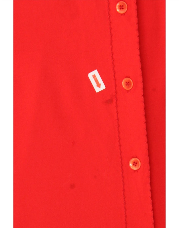 VINTAGE Womens Shirt Blouse UK 16 Large Red Polyester Vintage Vintage and Second-Hand Vintage from Messina Hembry 