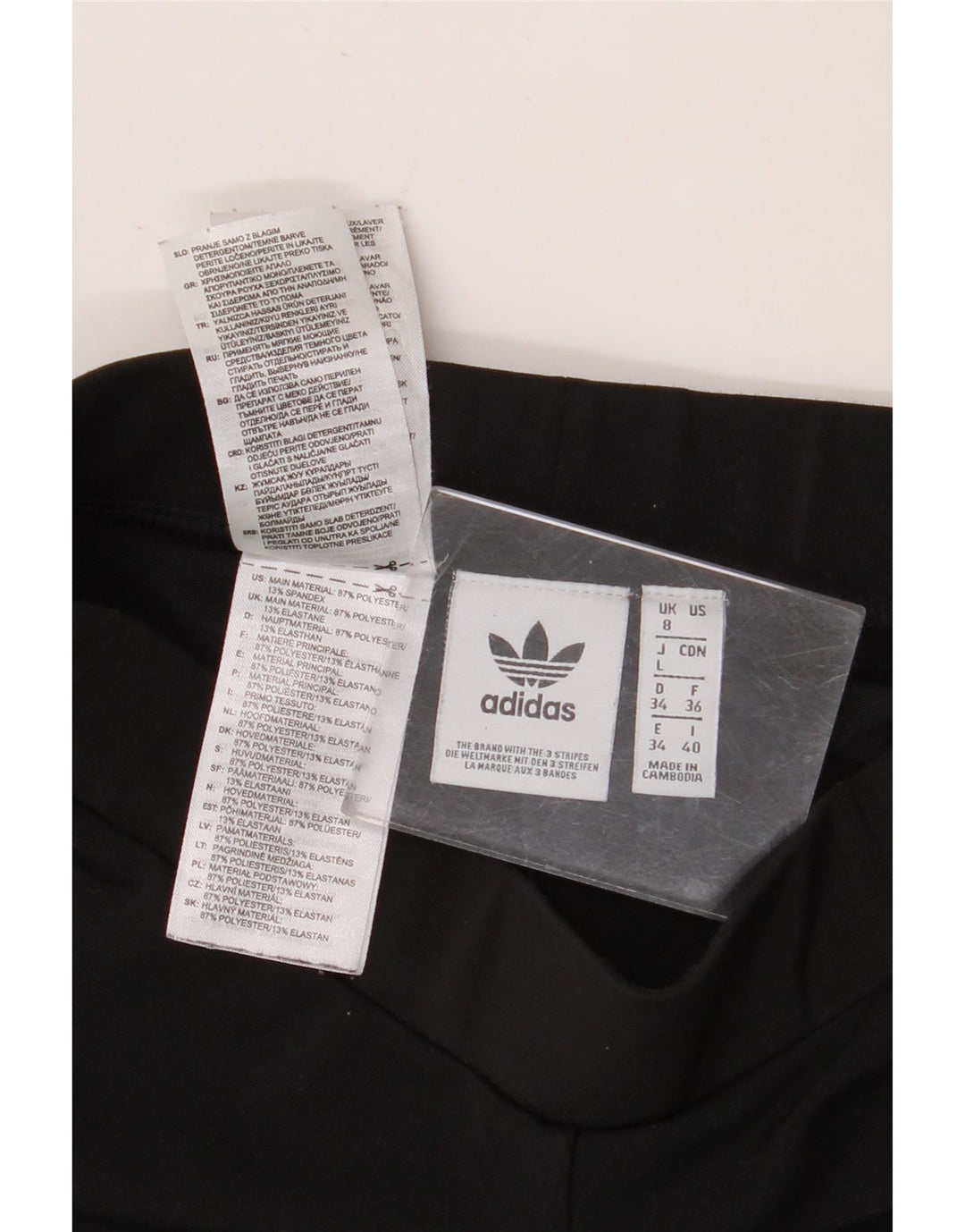 Adidas ženske grafičke tajice UK 8 male crne poliesterske