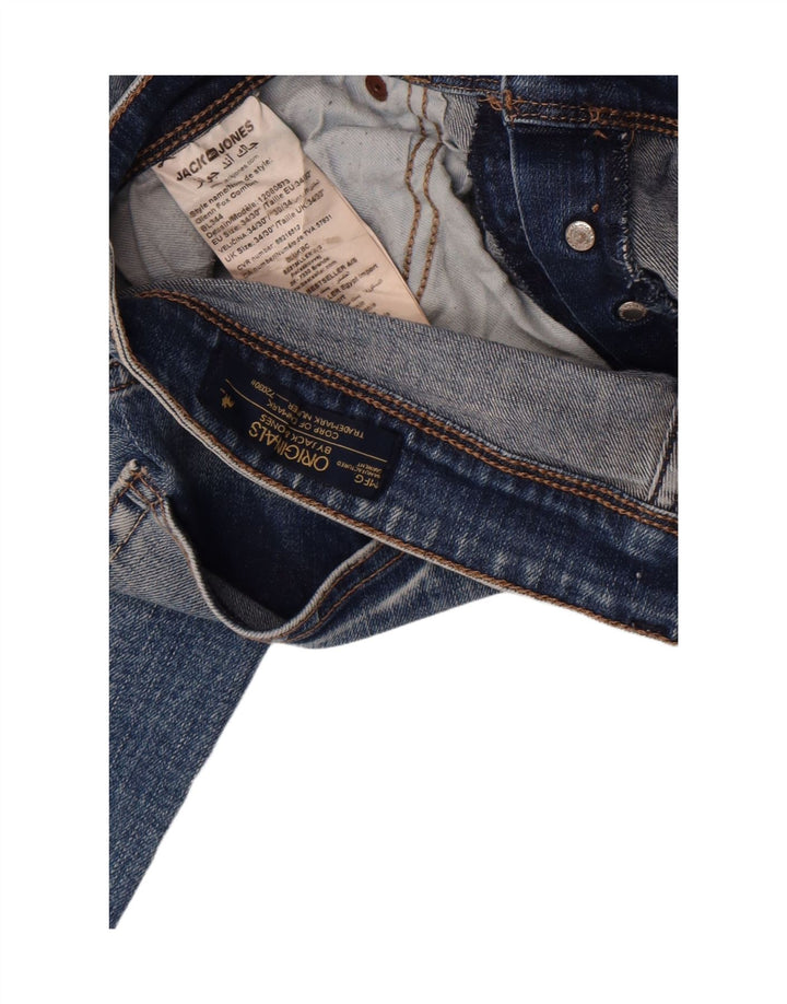 Muške uske traperice Jack & Jones W34 L30 plavi pamuk