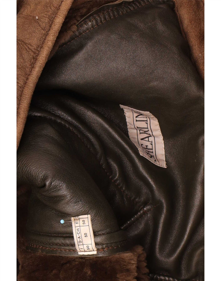Vintage muška jakna s ovčicama IT 50 Large Brown