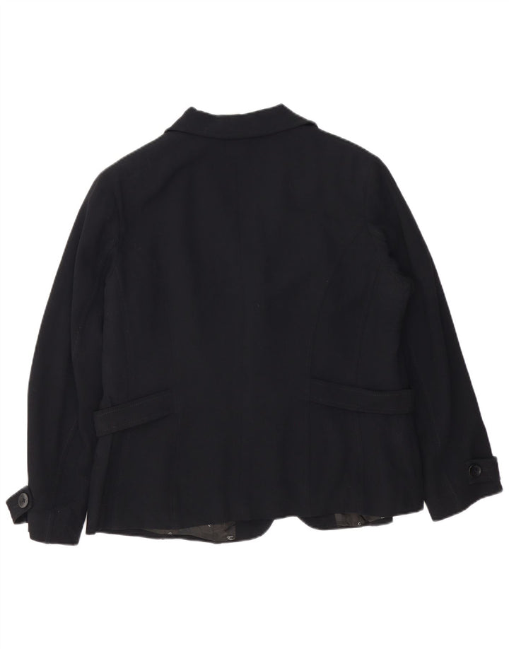 Liu Jo ženska jakna s 2 gumba IT 52 2XL crni acetat