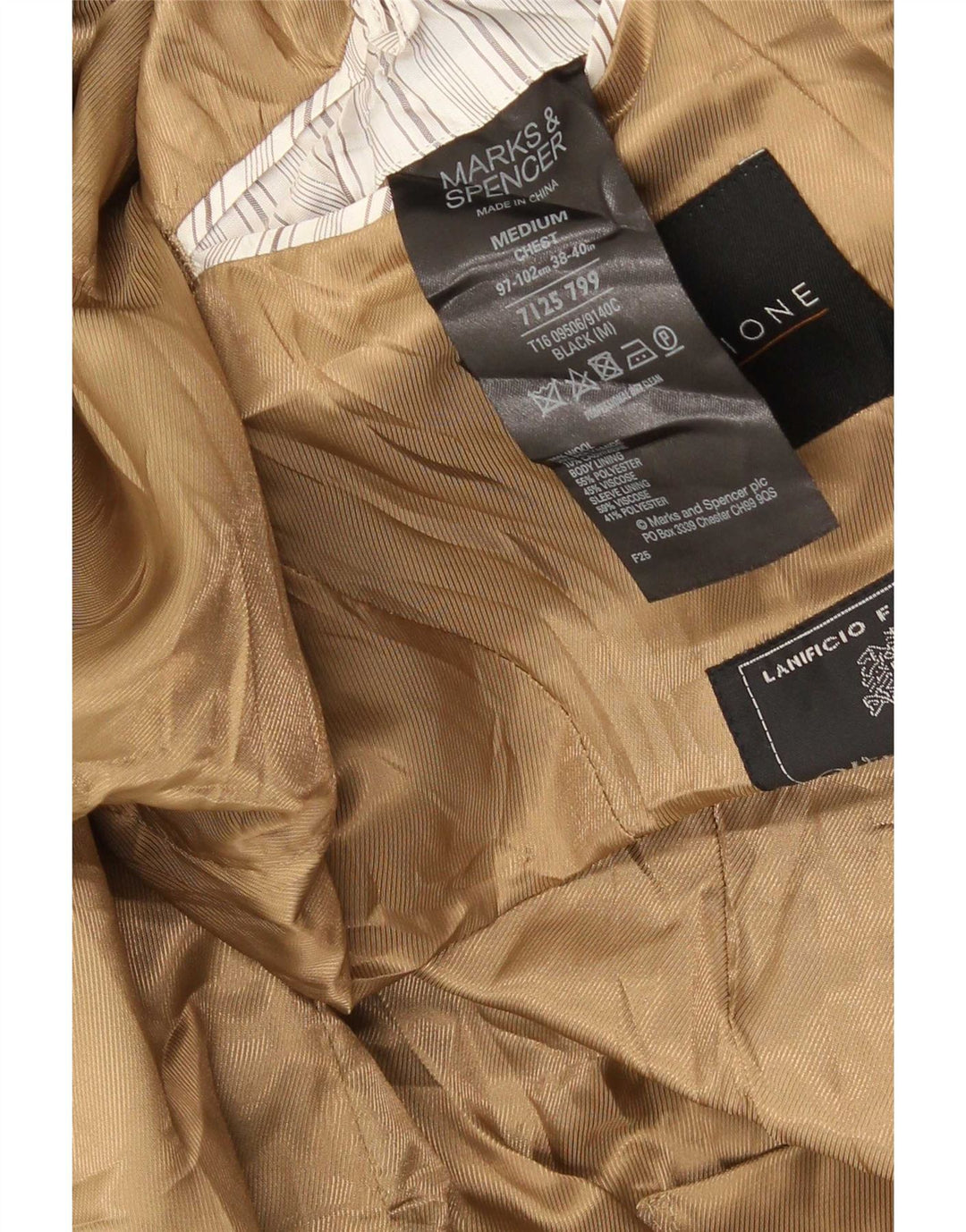 Marks & Spencer muški gornji kaput UK 38 srednji crni poliester