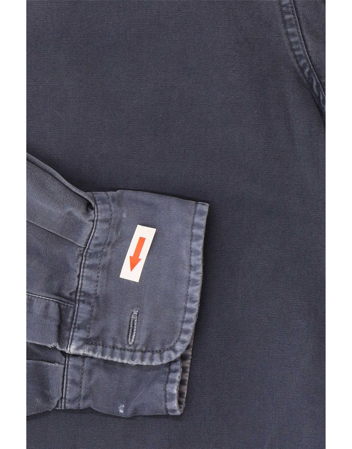 Schott Mens Shirt Large Blue Cotton