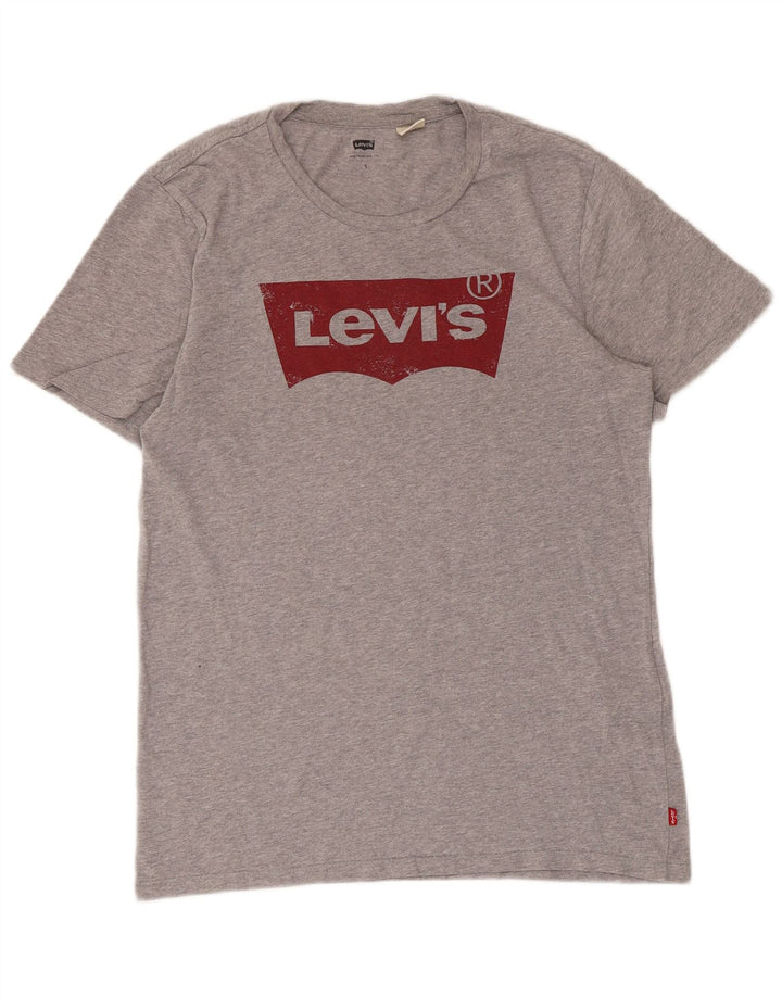 Levi's muška majica kratkih rukava s grafičkim motivima, mali sivi flekasti pamuk