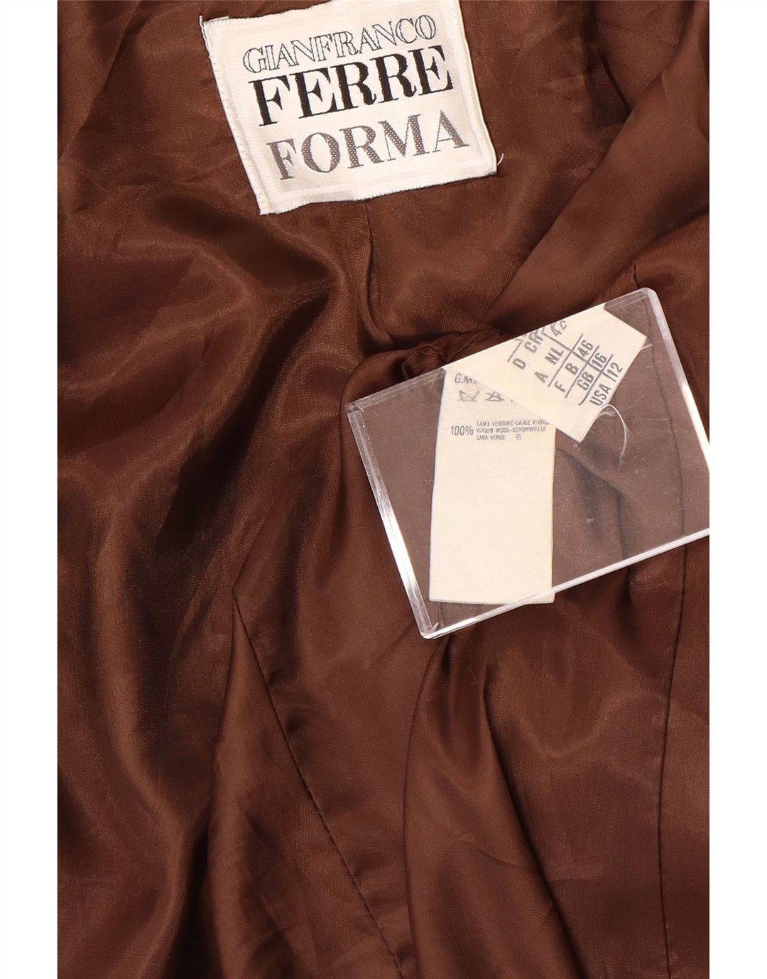 GIANFRANCO FERRE Ženska jakna s 3 gumba UK 16 Velika smeđa vunena