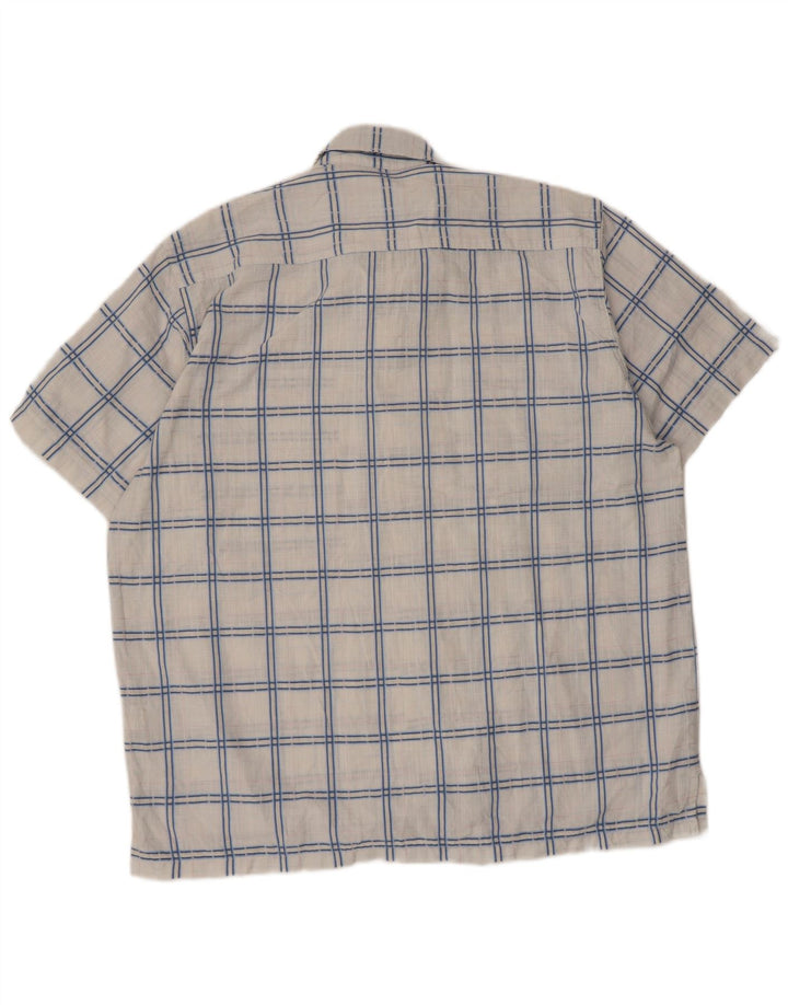 Rohan muška košulja kratkih rukava, veliki bijeli karirani poliester