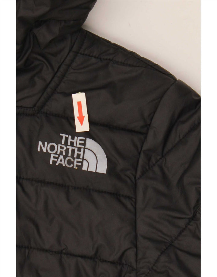 Podstavljena jakna s kapuljačom The North Face Boys 7-8 godina Mala crna poliester