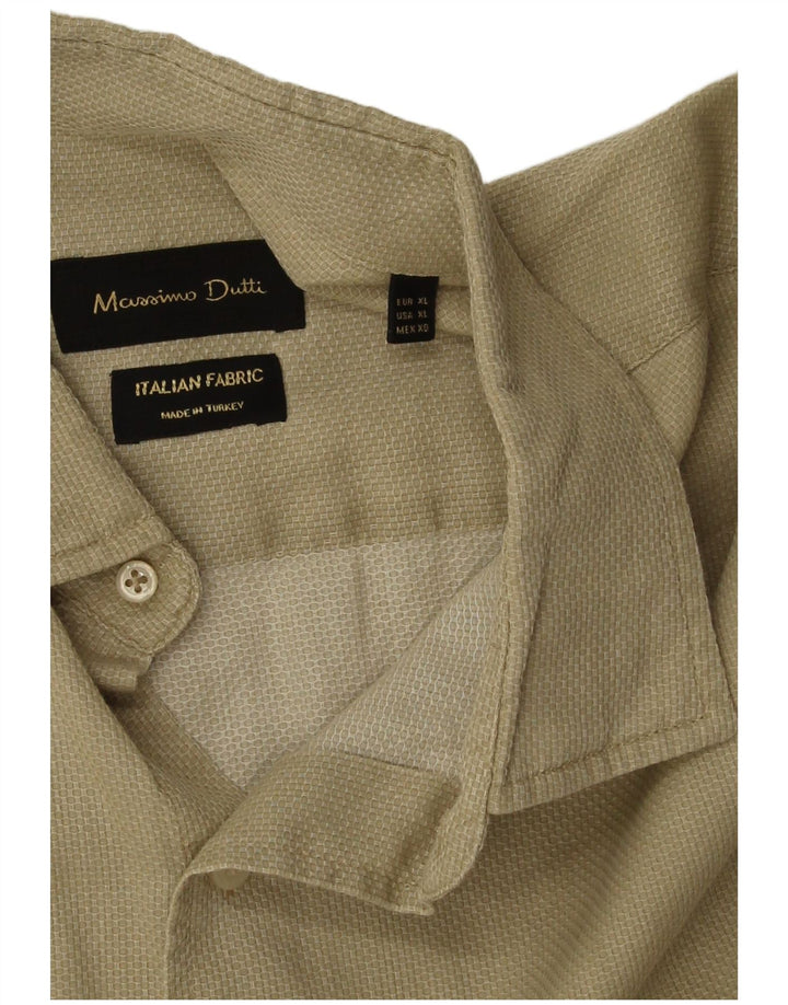 Massimo Dutti muška košulja XL bež pamuk