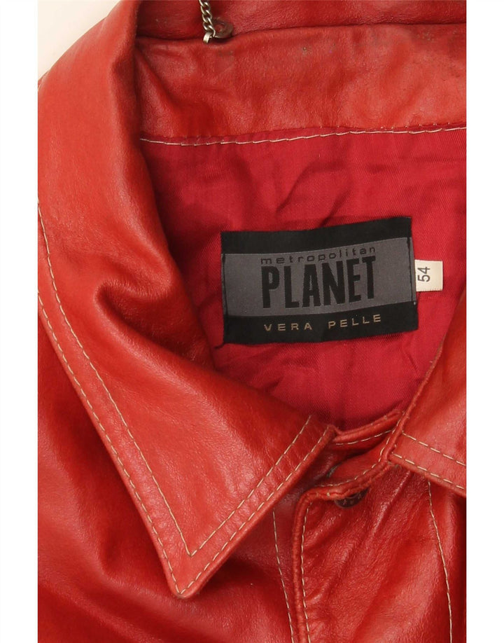 Planet muška kožna jakna IT 54 2XL crvena