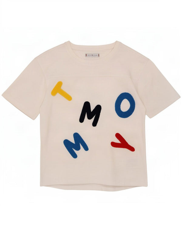Tommy Hilfiger Majica kratkih rukava s grafičkim motivima za dječake, 9-10 godina, bijeli pamuk