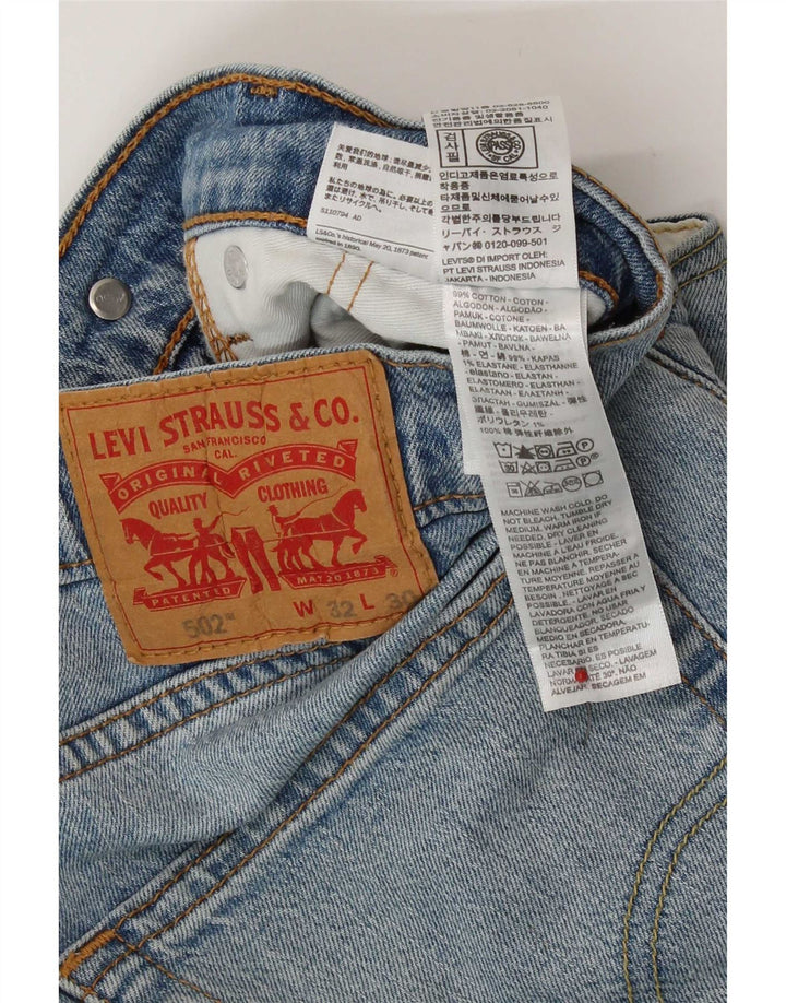 Levi's ženske 502 ravne traperice W32 L27 plavi pamuk
