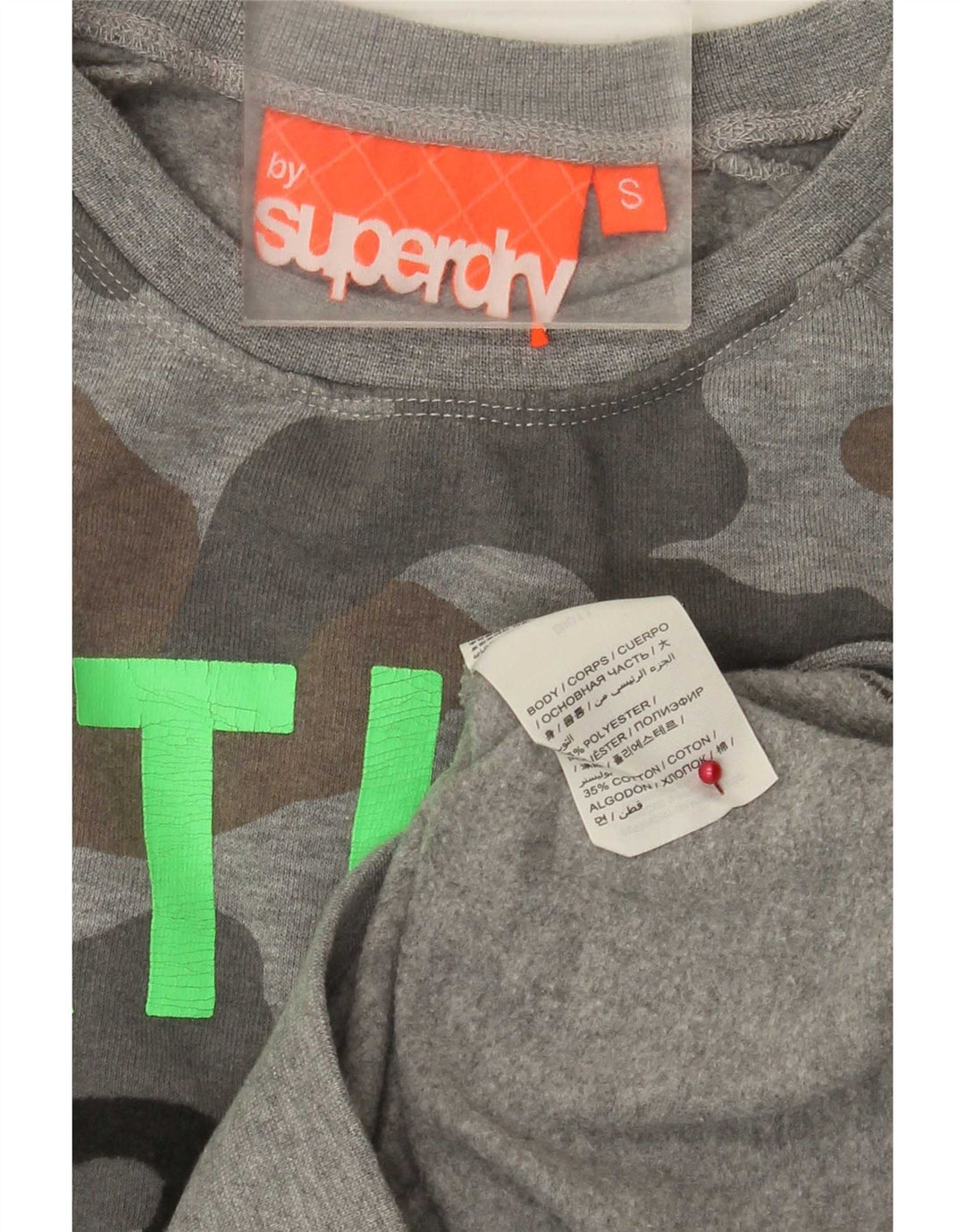 Superdry muška majica s motivima Regular Fit, mala, siva kamuflažna