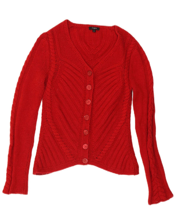 Hobbs ženski kardigan pulover UK 8 Small Red Lambswool