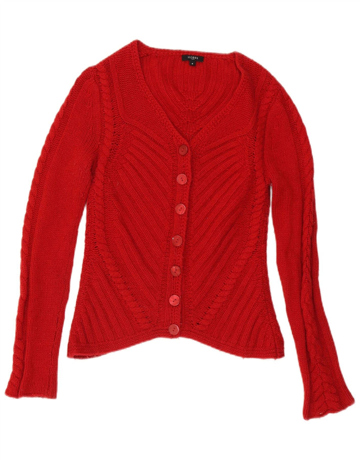 Hobbs ženski kardigan pulover UK 8 Small Red Lambswool