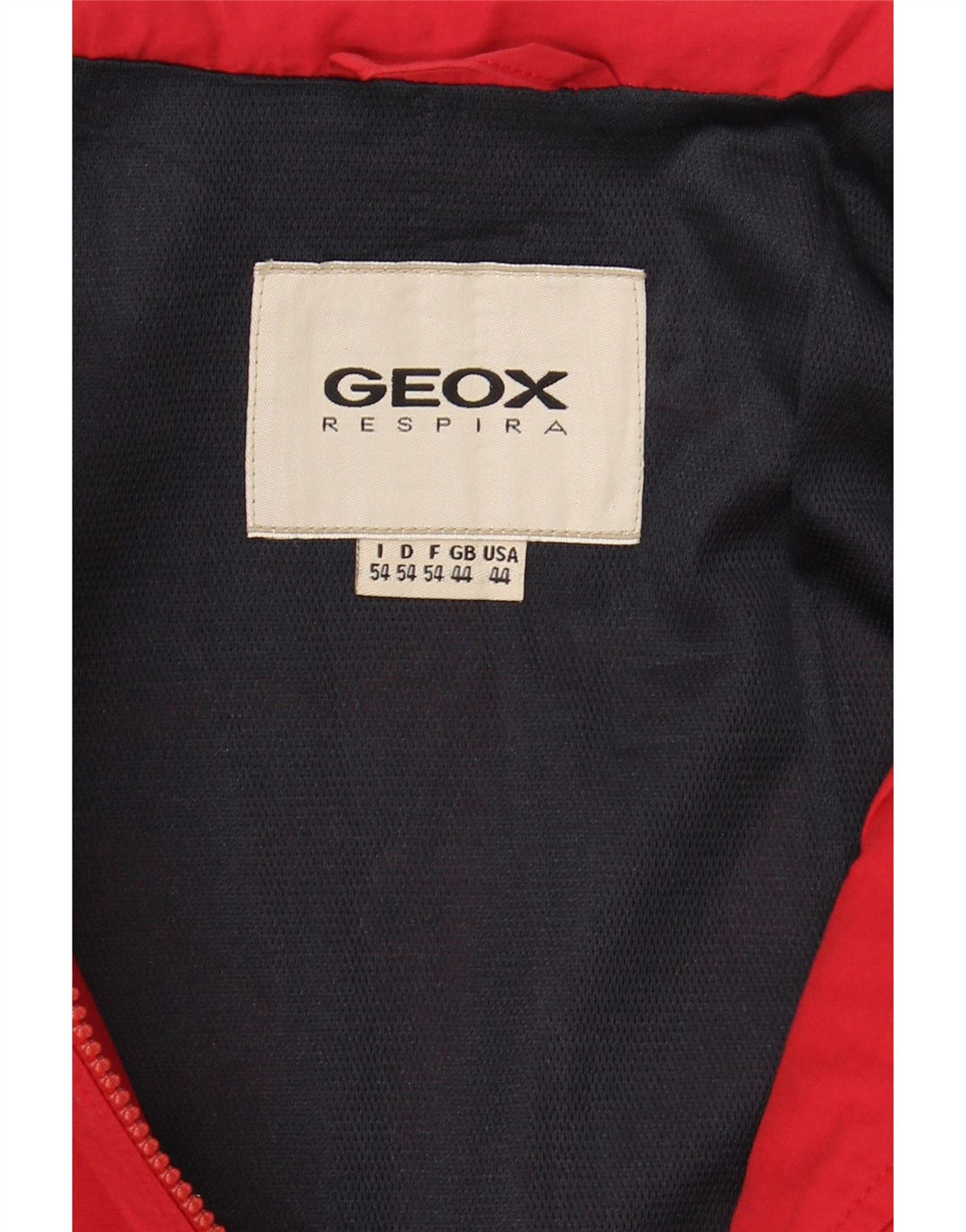 GEOX Mens Bomber Jacket UK 44 2XL Red Cotton Vintage Geox and Second-Hand Geox from Messina Hembry 